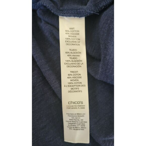 Chicos Embroidered Off-the-Shoulder Top - Picture 4 of 5